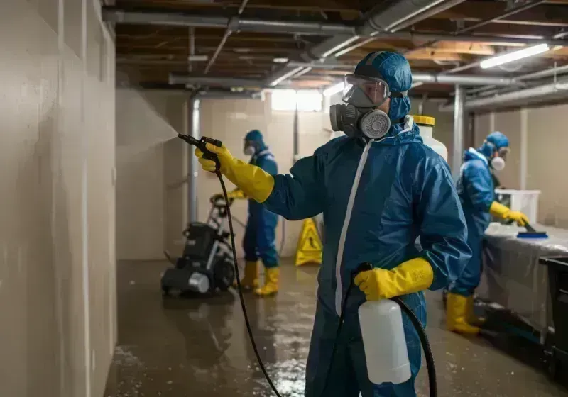 Basement Sanitization and Antimicrobial Treatment process in Dixon, CA